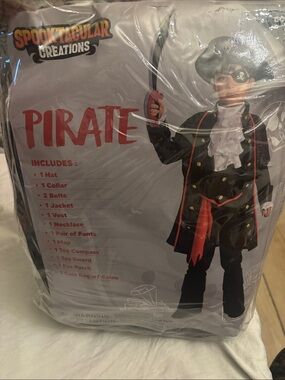 Spooktacular Creations Kids Pirate Costume in Black and Red